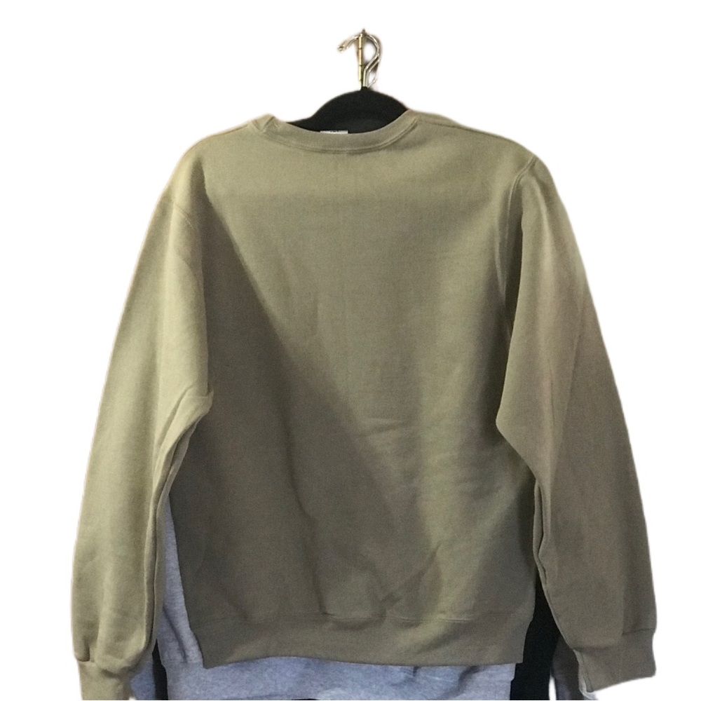 Custom womens Line Drawn Face Expression Retro Style Mocha brown sweatshirt - Picture 3 of 3